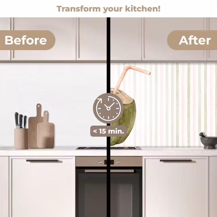 Kitchen splashback - Coconut - Drink - Tropical - Illustration - Summer — 3