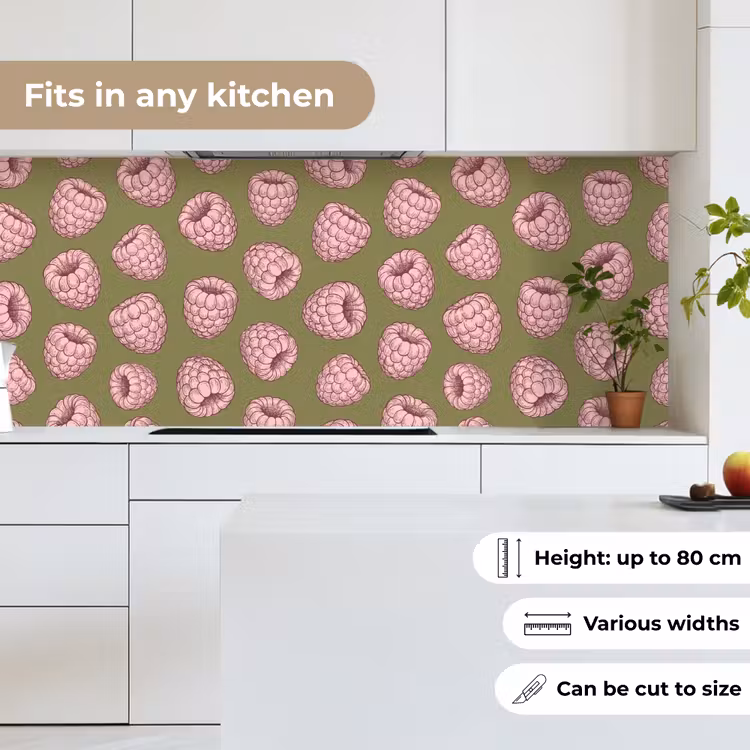 Kitchen splashback - Food - Pattern - Illustration - Pink - Green — 7