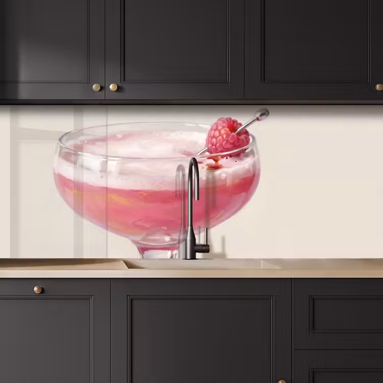Kitchen splashback - Cocktail - Raspberry - Drink - Modern - Pink — 6