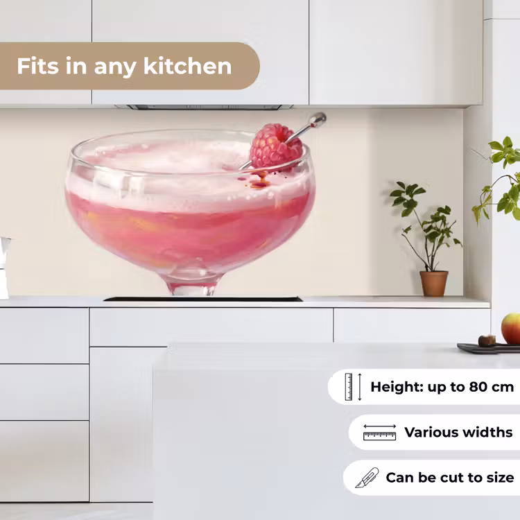 Kitchen splashback - Cocktail - Raspberry - Drink - Modern - Pink — 7