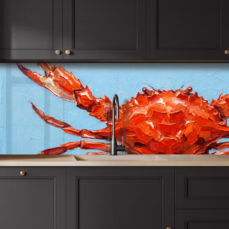 Kitchen splashback - Crab - Sea - Animals - Abstract - Red — 6