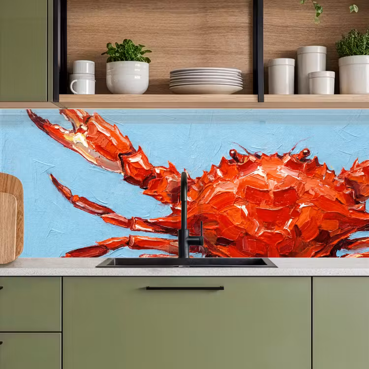 Kitchen splashback - Crab - Sea - Animals - Abstract - Red — 8
