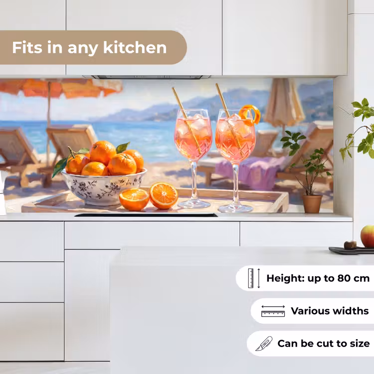 Kitchen splashback - Drinks - Glasses - Beach - Summer - Orange — 7