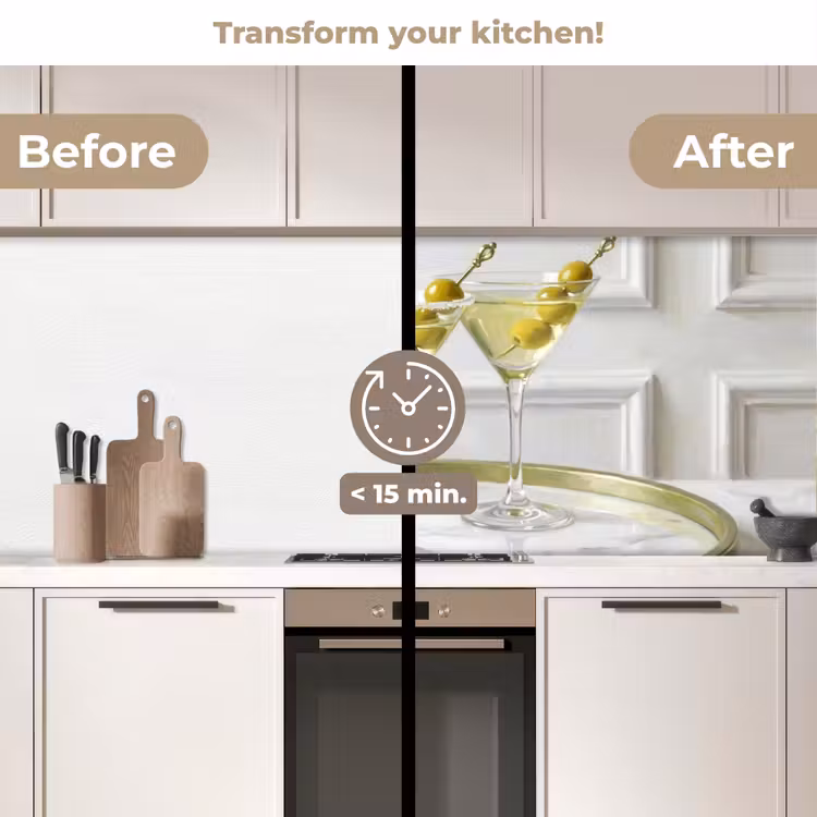 Kitchen splashback - Drinks - Martini - Olives - Modern - White — 3