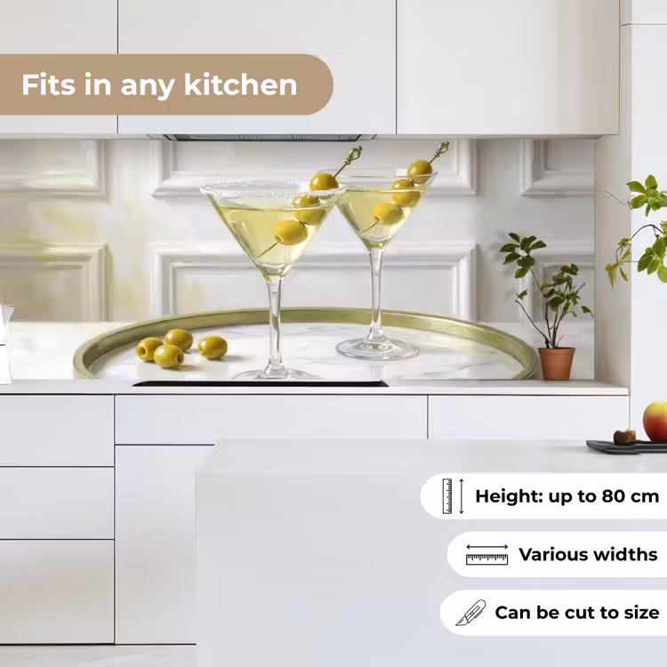 Kitchen splashback - Drinks - Martini - Olives - Modern - White — 7