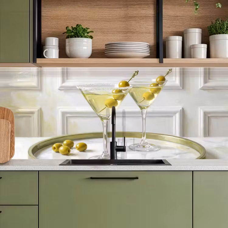 Kitchen splashback - Drinks - Martini - Olives - Modern - White — 8