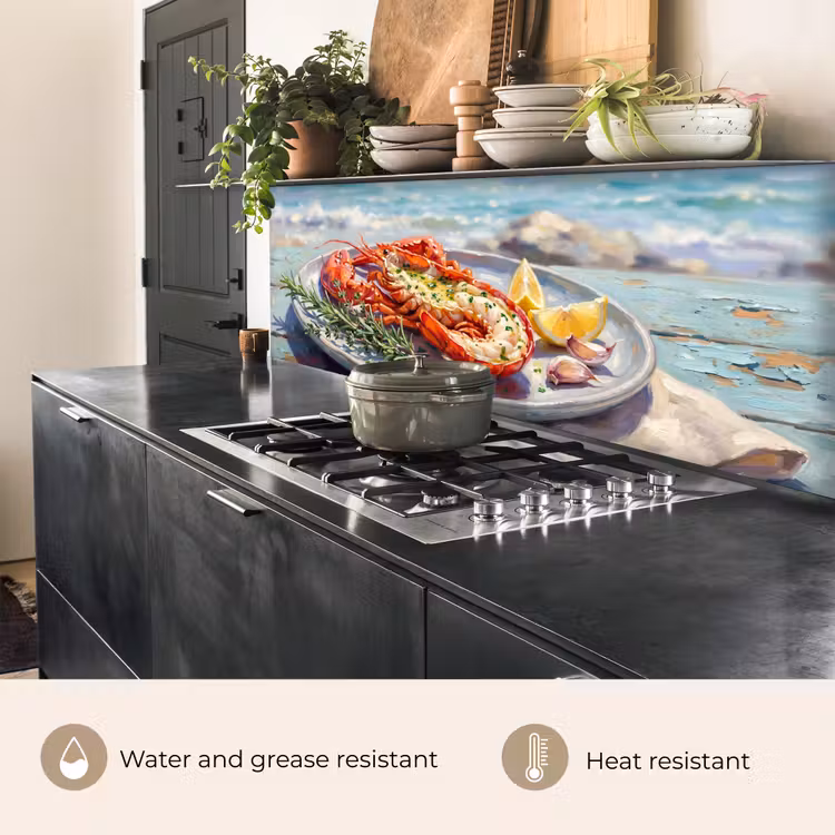 Kitchen splashback - Food - Sea - Coast - Modern - Blue — 5