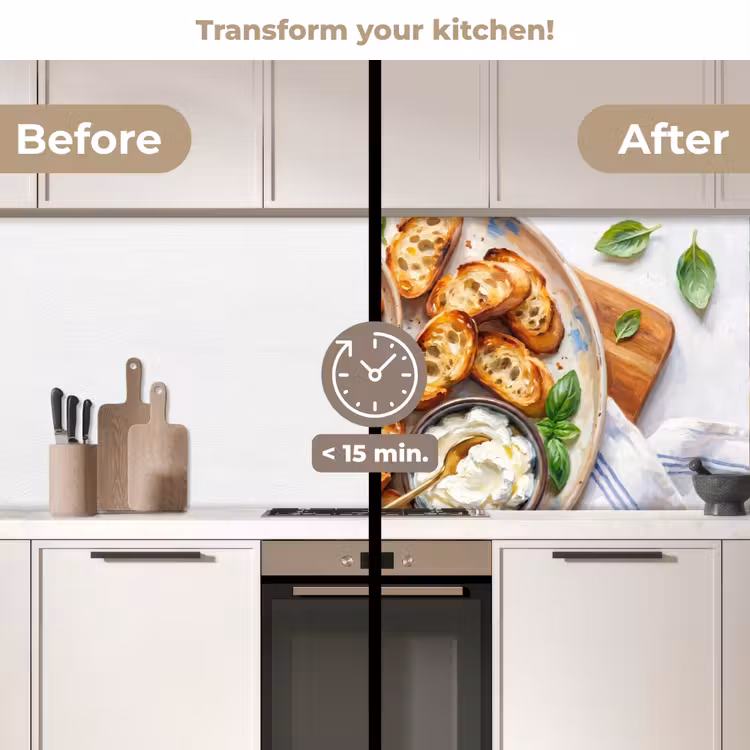 Kitchen splashback - Food - Tomato - Bread - Colorful - Kitchen — 3