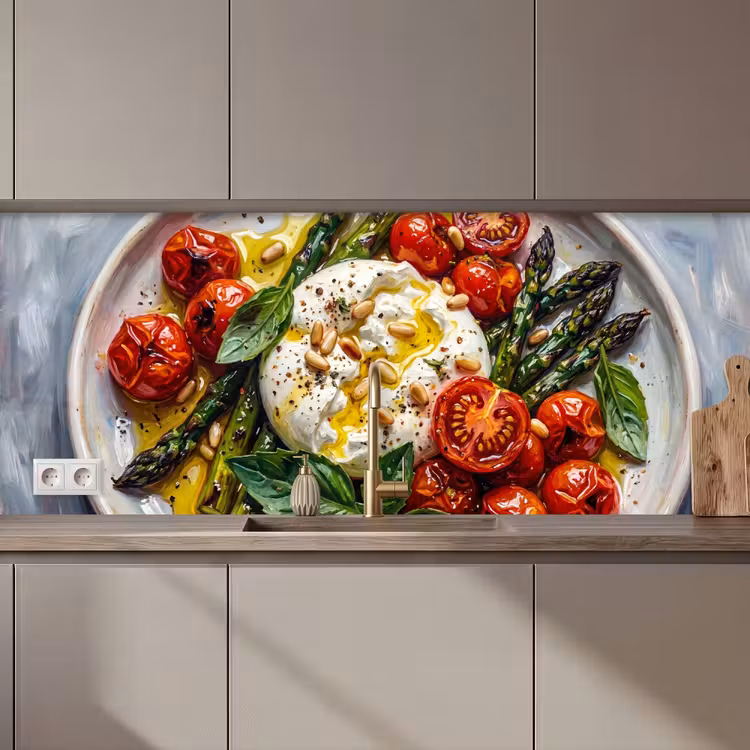Kitchen splashback - Food - Vegetables - Cheese - Modern - Fresh — 1