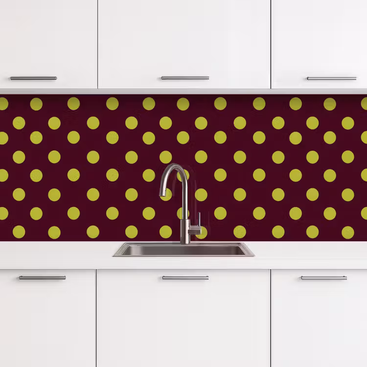 Kitchen splashback - Classic - Dots - Green — 4