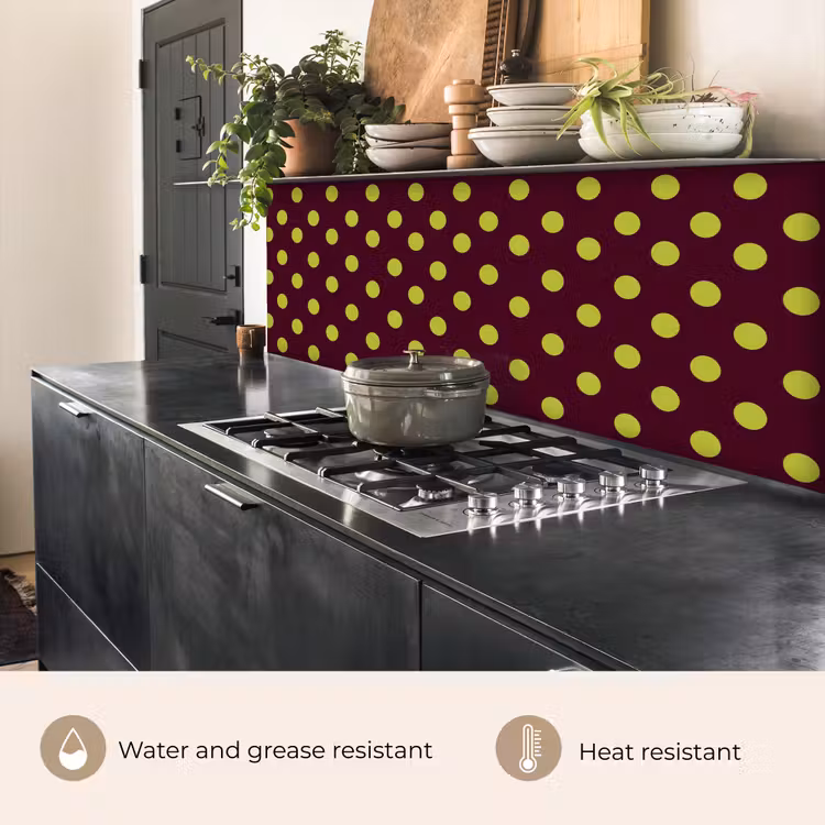 Kitchen splashback - Classic - Dots - Green — 5