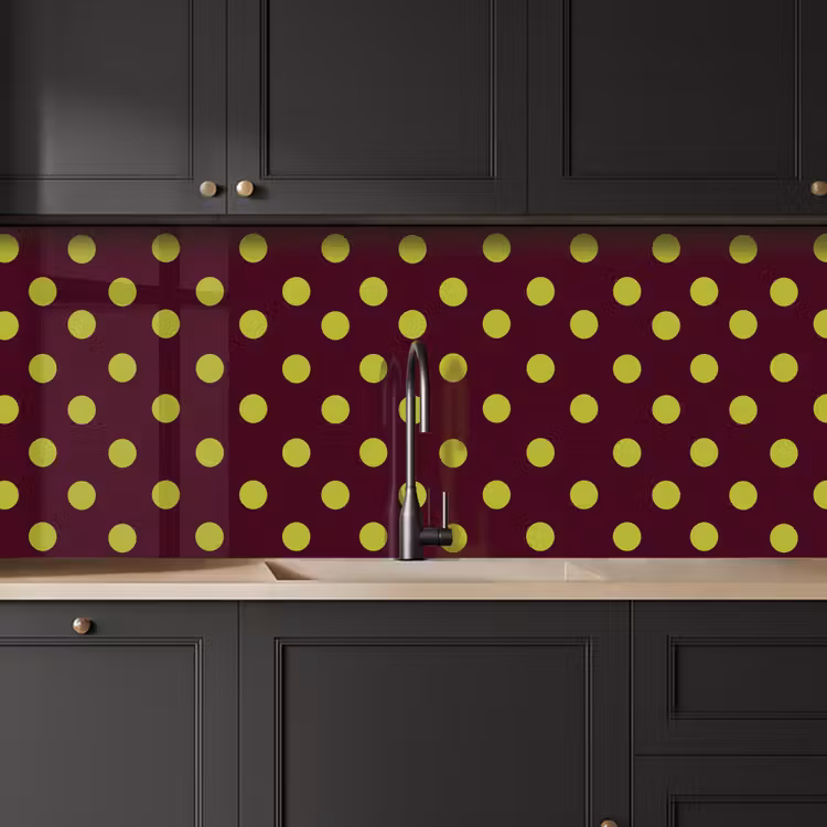 Kitchen splashback - Classic - Dots - Green — 6