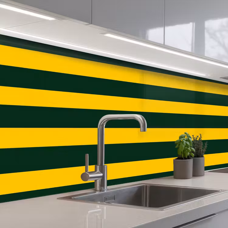 Kitchen splashback - Classic - Stripes - Green — 2