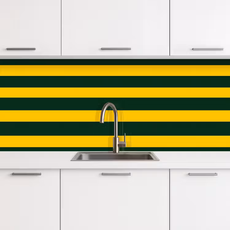 Kitchen splashback - Classic - Stripes - Green — 4