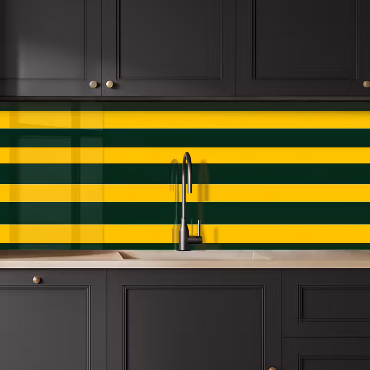 Kitchen splashback - Classic - Stripes - Green — 6