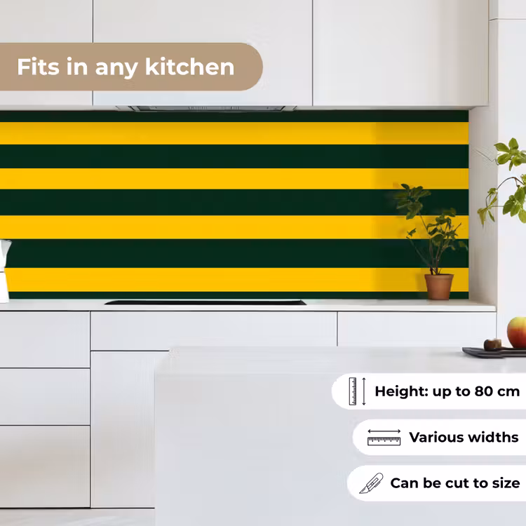 Kitchen splashback - Classic - Stripes - Green — 7