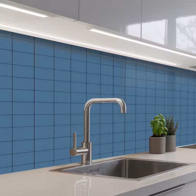 Kitchen splashback - Diamonds - Geometric - Blue — 2