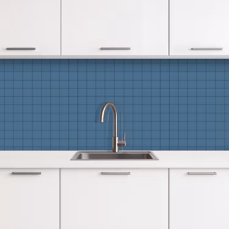 Kitchen splashback - Diamonds - Geometric - Blue — 4