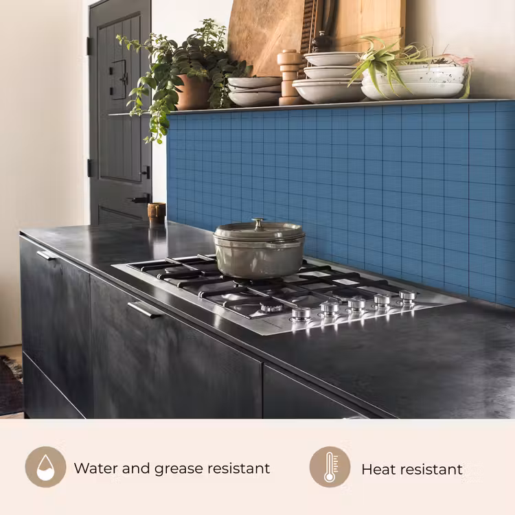 Kitchen splashback - Diamonds - Geometric - Blue — 5