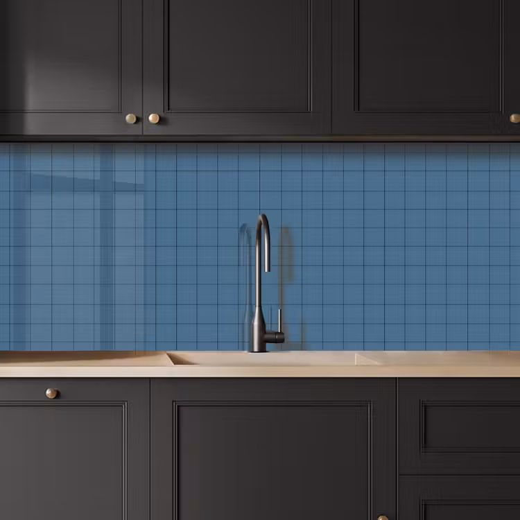 Kitchen splashback - Diamonds - Geometric - Blue — 6