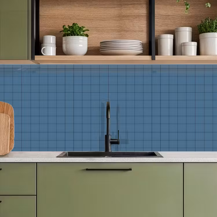Kitchen splashback - Diamonds - Geometric - Blue — 8