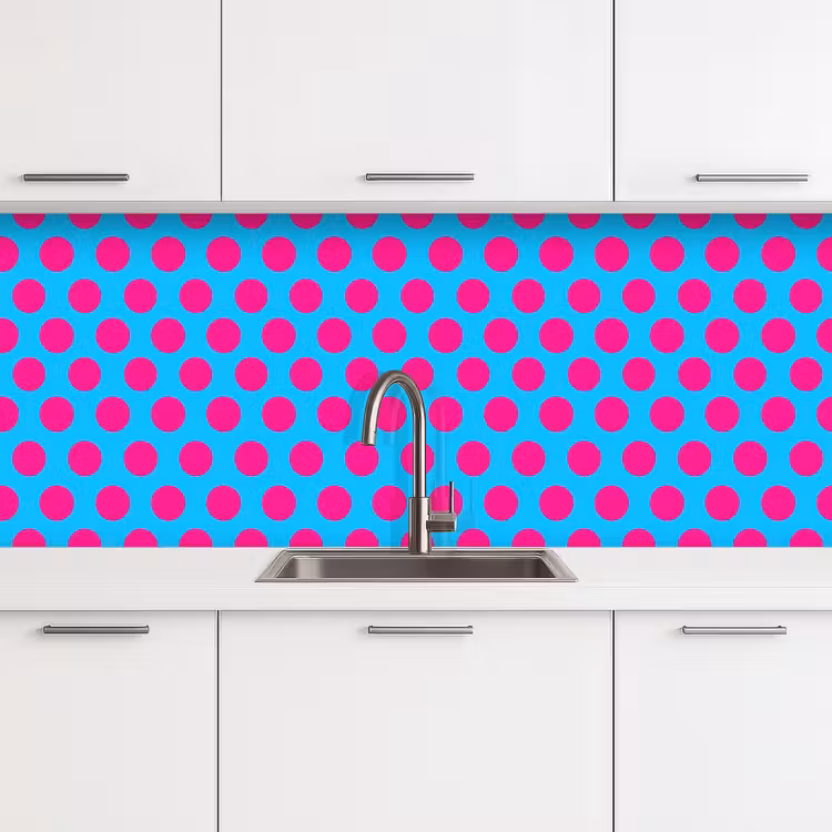Kitchen splashback - Dots - Classic - Pink — 4