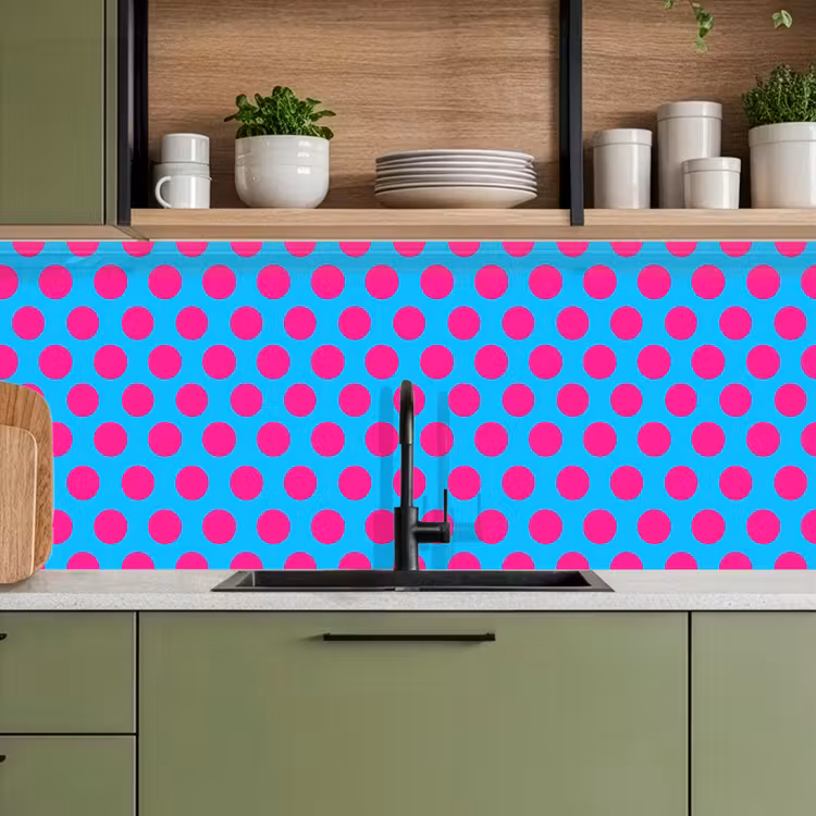Kitchen splashback - Dots - Classic - Pink — 8