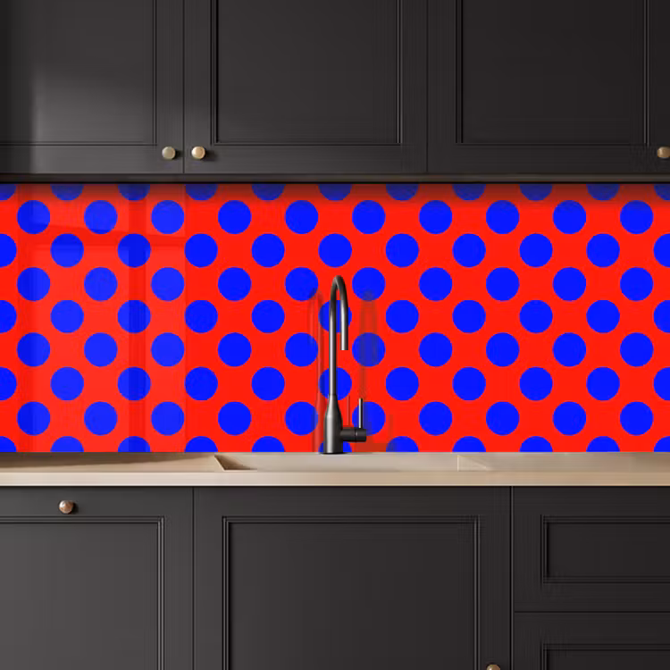 Kitchen splashback - Dots - Classic - Red — 6