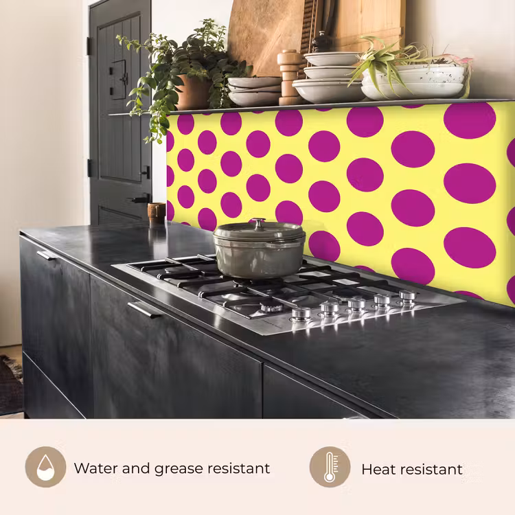 Kitchen splashback - Dots - Classic - Yellow — 5