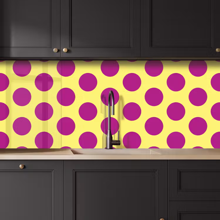 Kitchen splashback - Dots - Classic - Yellow — 6