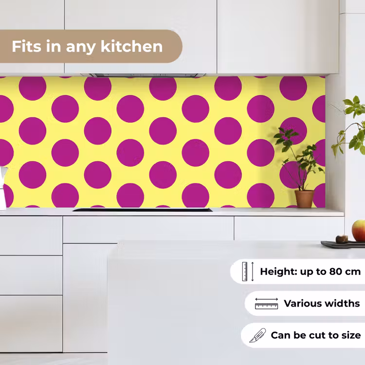 Kitchen splashback - Dots - Classic - Yellow — 7