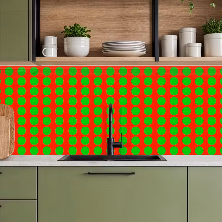 Kitchen splashback - Dots - Pattern - Green — 8