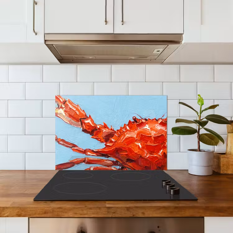 Kitchen splashback for hob - Crab - Sea - Animals - Abstract - Red — 3