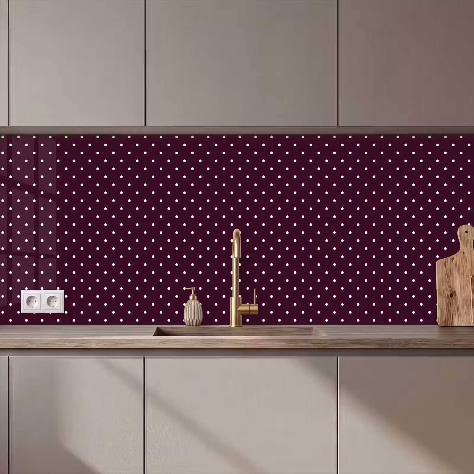 Kitchen splashback - Dots - Modern - Purple — 1