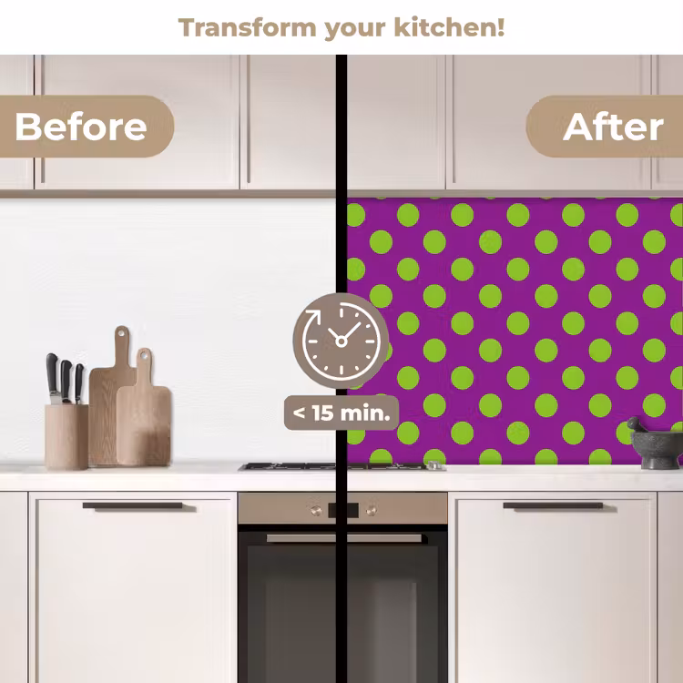 Kitchen splashback - Dots - Classic - Green — 3