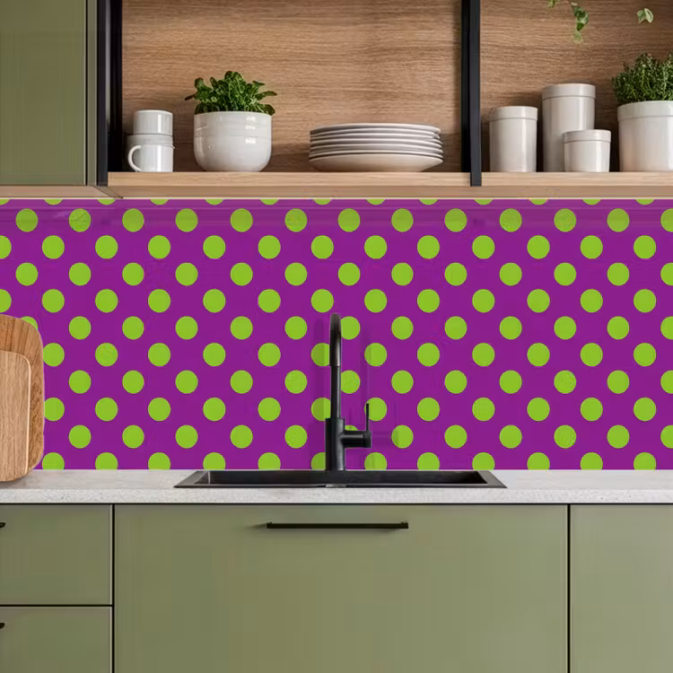 Kitchen splashback - Dots - Classic - Green — 8