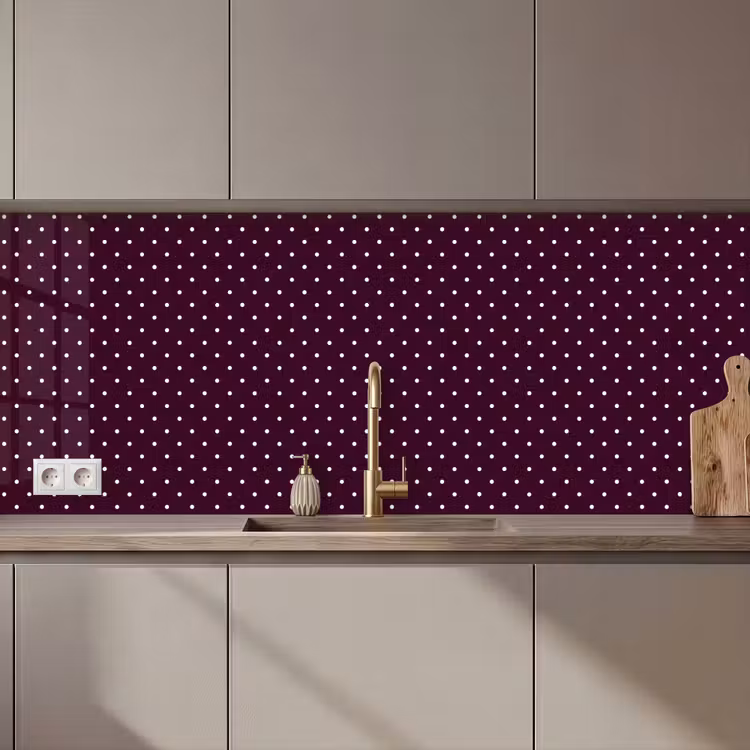 Kitchen splashback - Dots - Modern - Purple — 1