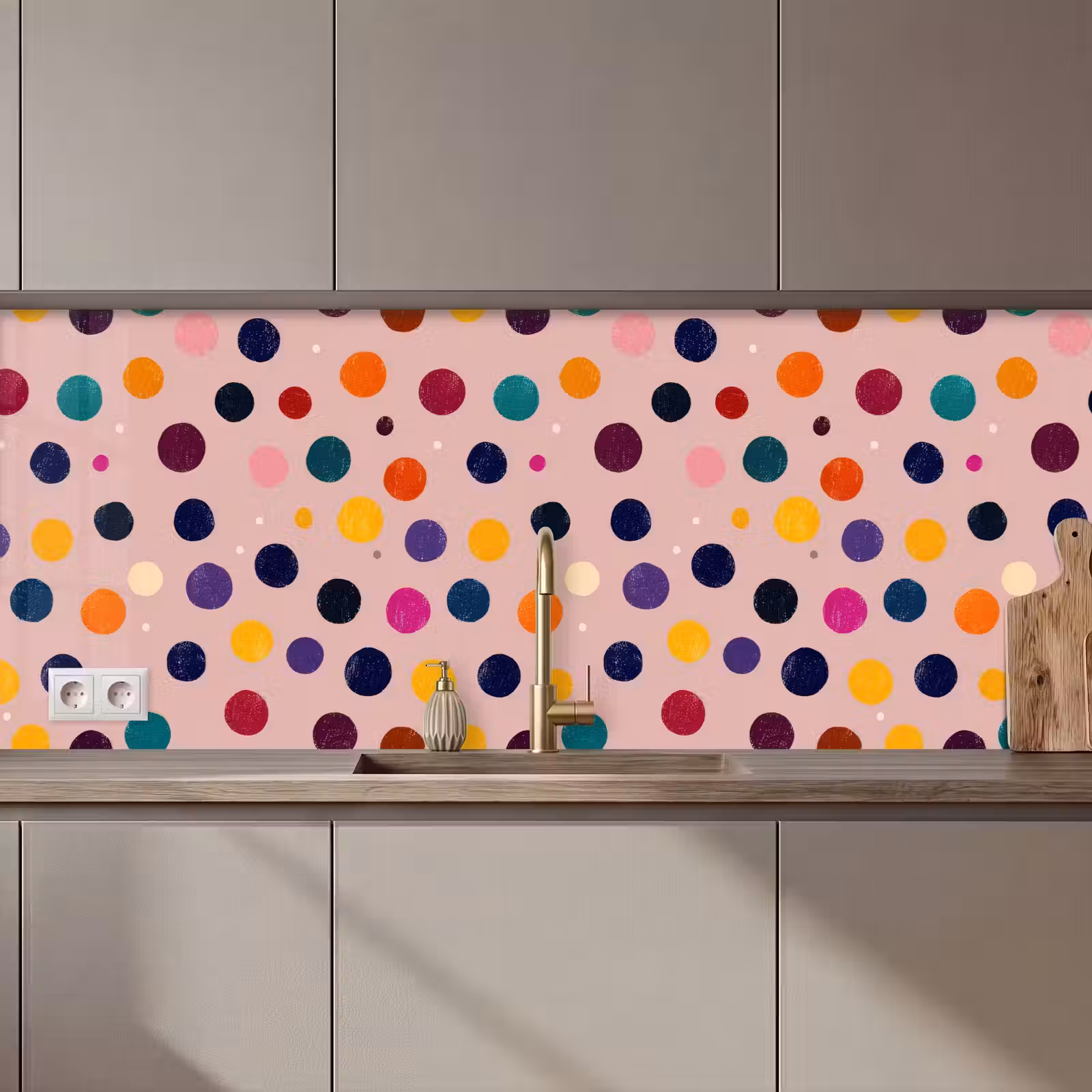 Kitchen splashback - Circles - Pattern - Colorful — 1
