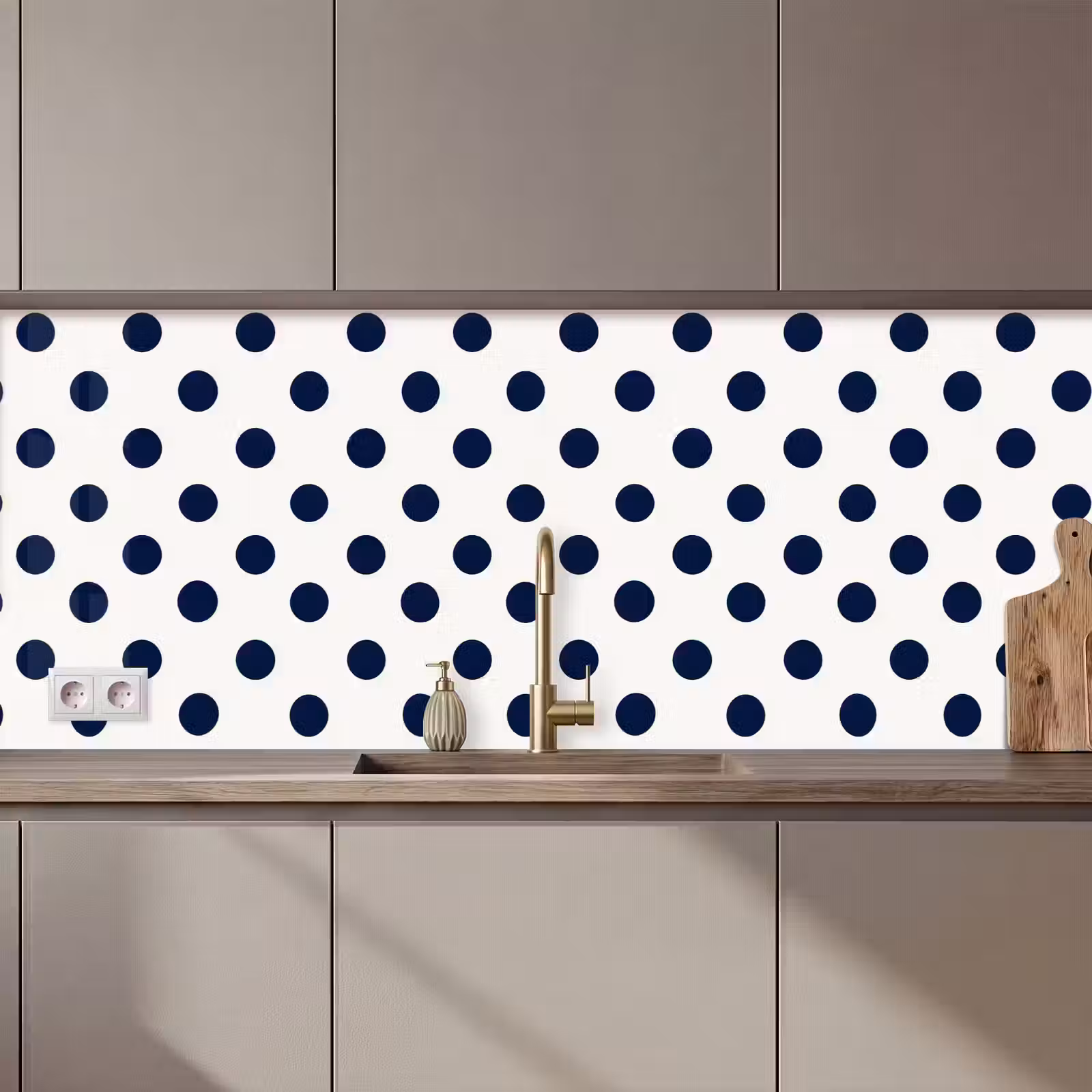 Kitchen splashback - Classic - Dots - Blue — 1