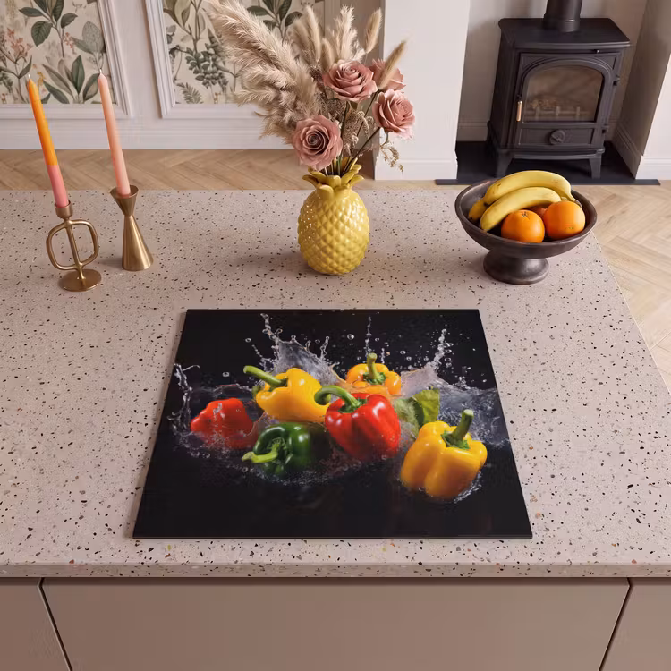 Induction hob cover - Bell pepper - Black - Water - Red - Yellow — 3