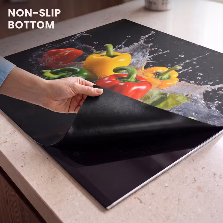 Induction hob cover - Bell pepper - Black - Water - Red - Yellow — 5