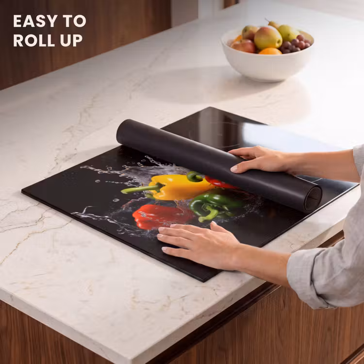 Induction hob cover - Bell pepper - Black - Water - Red - Yellow — 6