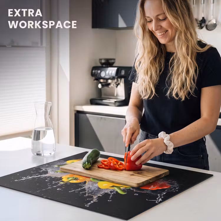 Induction hob cover - Bell pepper - Black - Water - Red - Yellow — 7