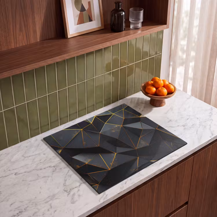 Induction hob cover - Black - Pattern - Gold - Texture — 4