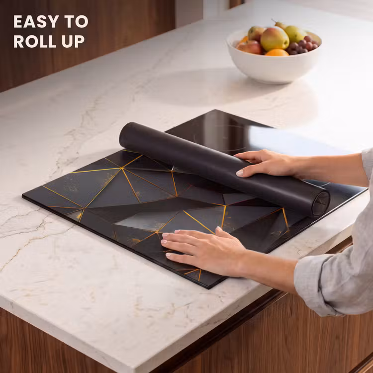 Induction hob cover - Black - Pattern - Gold - Texture — 6