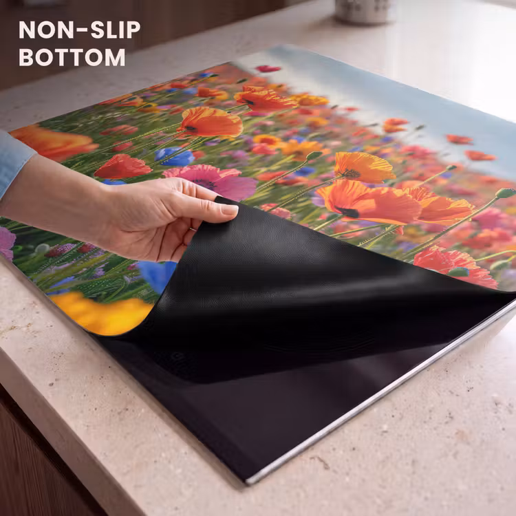 Induction hob cover - Flowers - Colorful - Field of flowers - Plants - Orange — 5