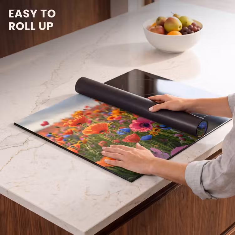 Induction hob cover - Flowers - Colorful - Field of flowers - Plants - Orange — 6