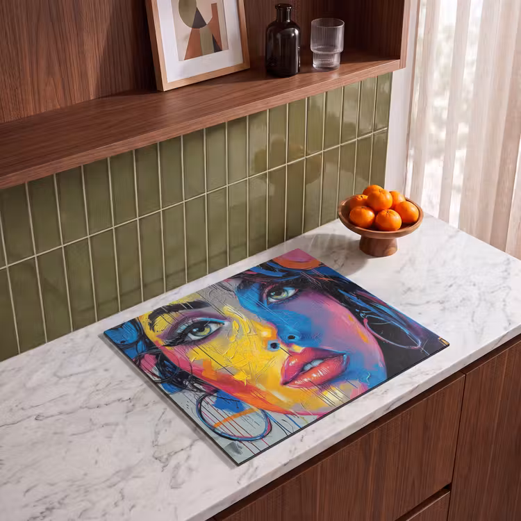 Induction hob cover - Graffiti - Woman - Colorful - Street art - Pop art — 4