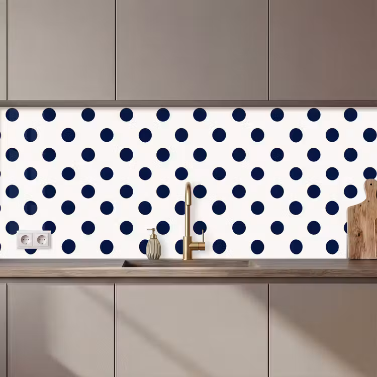 Kitchen splashback - Classic - Dots - Blue — 1