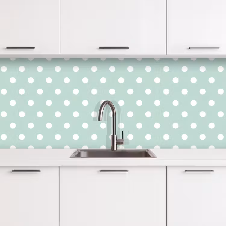 Kitchen splashback - Classic - Polka - Green — 4